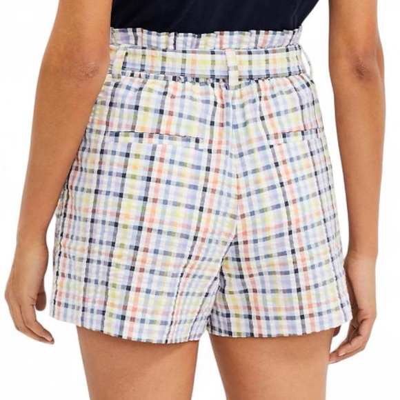 LOFT Gingham Paperbag Shorts – Size M - Picture 2 of 9